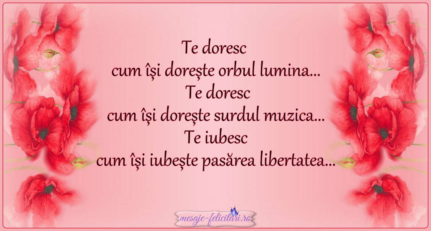 Te doresc si te iubesc