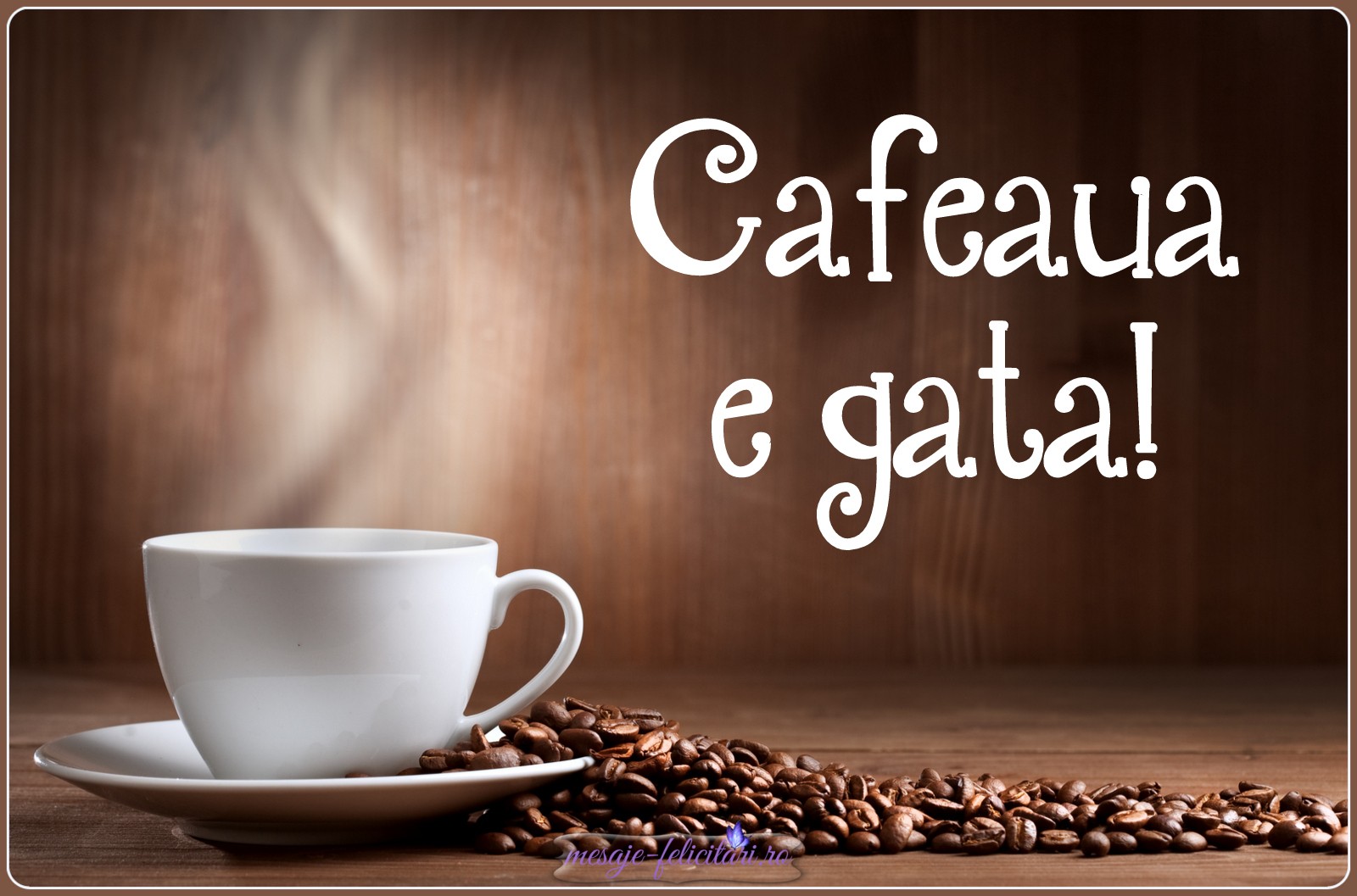 Cafeaua e gata