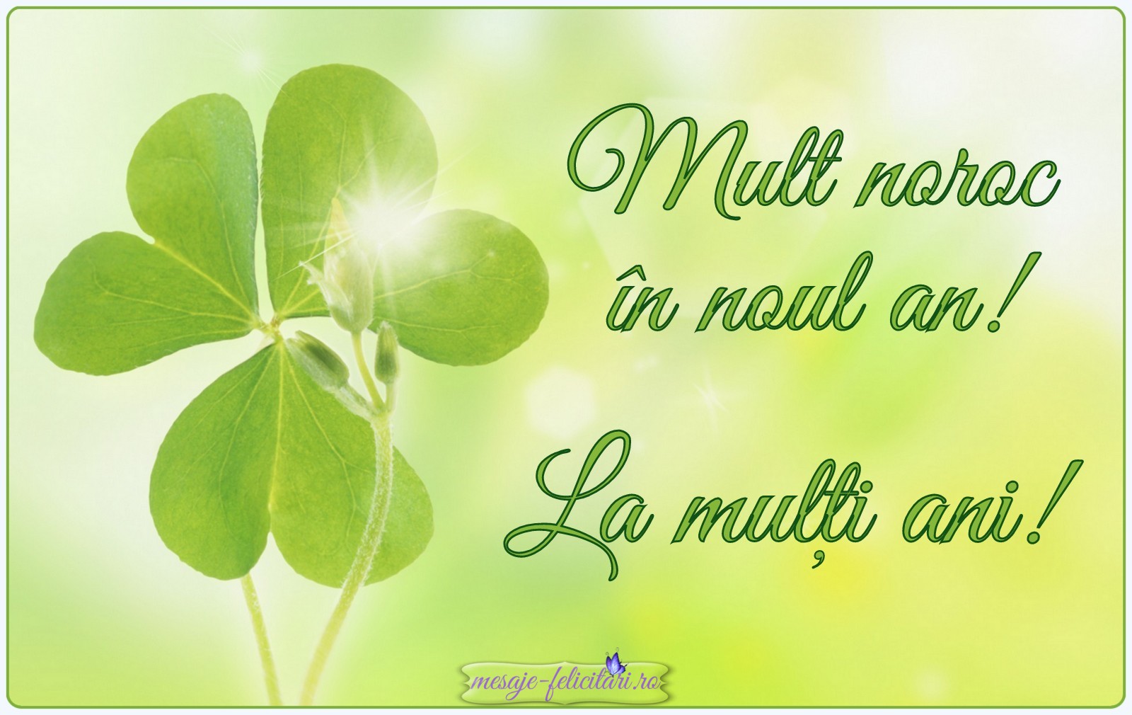 Mult noroc in noul an