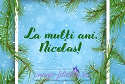 La multi ani, Nicolas!
