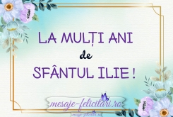 La multi ani de Sfantul Ilie!