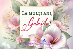 La multi ani, Gabriela!