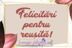 Felicitari pentru reusita!